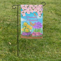 Welcome Spring Spanish Reversible Garden Flag
