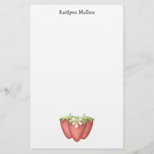 Welcome Spring · Strawberries & Flower Stationery