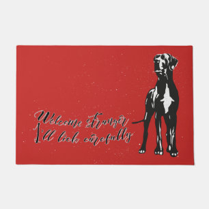 Welcome stranger I'll lick carefully Doormat