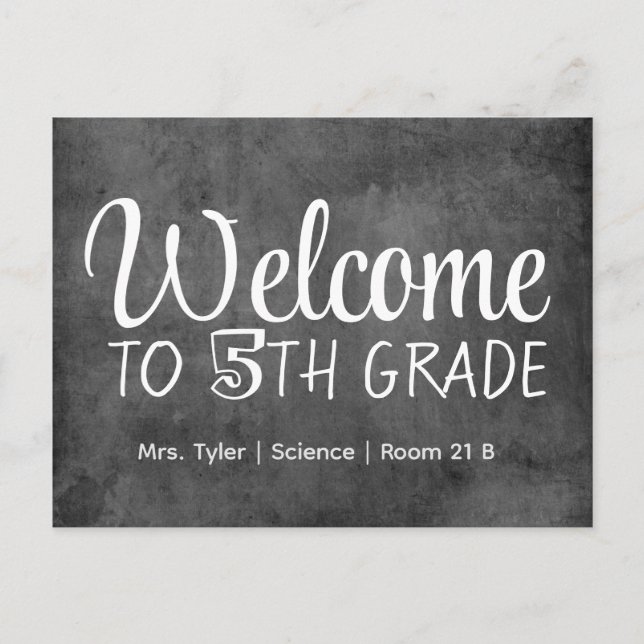 Welcome Student First Day of School Personalised   Postcard (Front)