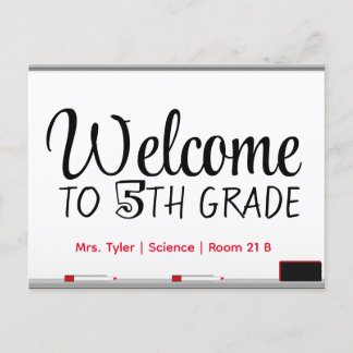 Welcome Student First Day of School Personalised Postcard