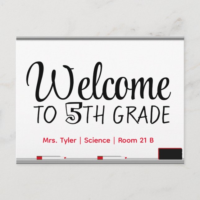 Welcome Student First Day of School Personalised   Postcard (Front)