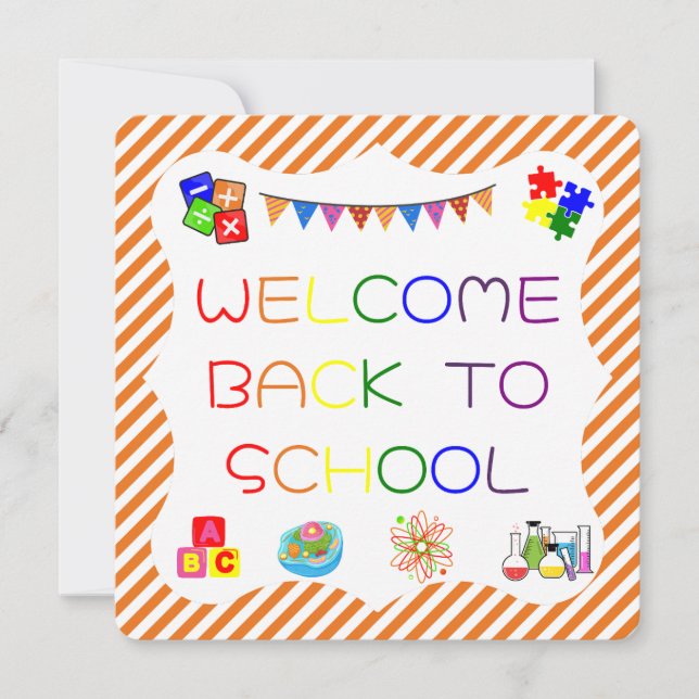 Welcome Students Back to School Card (Front)