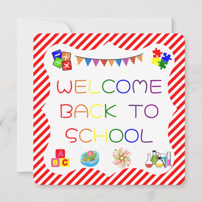 Welcome Students Back to School Card (Front)