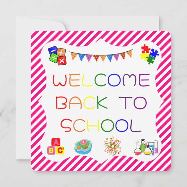 Welcome Students Back to School Card (Front)