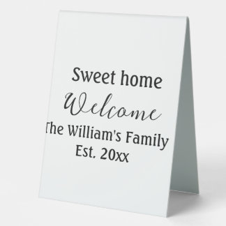 Welcome sweet home add family name year Est. Text 