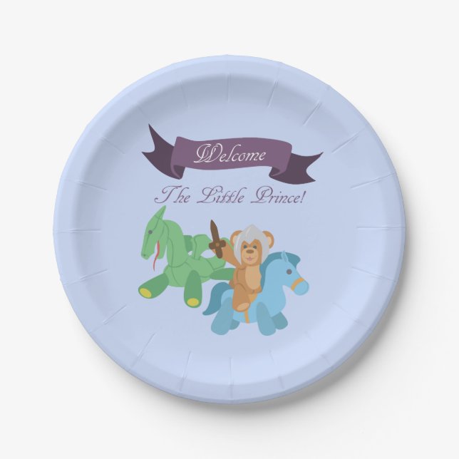 Welcome The Little Prince (Knight) Paper Plate (Front)
