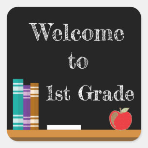 Welcome to 1st grade chalkboard stickers