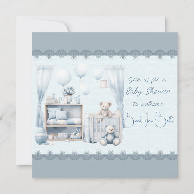 Welcome to a Baby Boy Shower Invitation (Front)