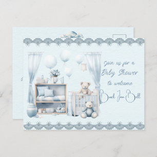 Welcome to a Baby Boy Shower Invitation Postcard