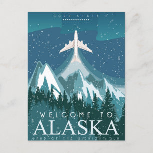 Welcome to ALASKA state of america  Postcard