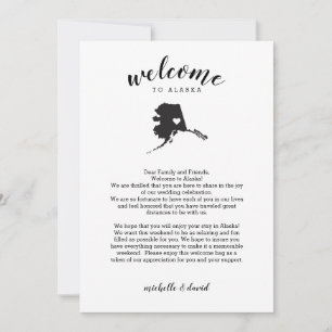 Welcome to Alaska   Wedding Letter & Itinerary