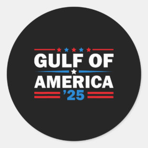 Welcome To America Gulf - Gulf Of Mexico 2025 Vint Classic Round Sticker