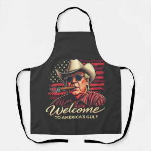 Welcome to America's Gulf Funny Trump America Apron