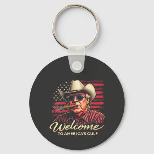 Welcome to America's Gulf Funny Trump America  Key Ring