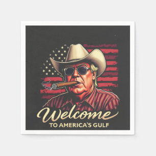 Welcome to America's Gulf Funny Trump America Napkin