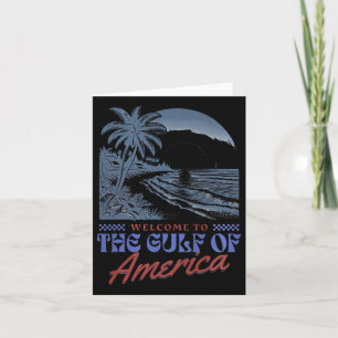 Welcome To America's Gulf Retro Vintage Beach Card