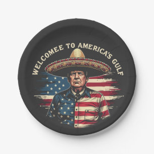 Welcome to America's Gulf Trump East Coast Paper Plate