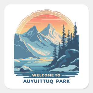 Welcome to Auyuittuq National Canadian Park Square Sticker