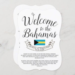 Welcome to Bahamas   Destination Wedding Custom Invitation
