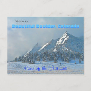 Welcome to Beautiful Boulder, Colorado Postcard