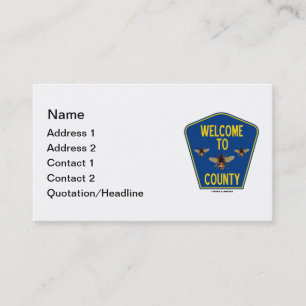 Welcome To Bees County (Three Bees Sign) Business Card