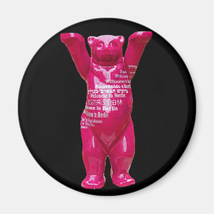 Welcome to Berlin Teddy Bear, Black Back Magnet