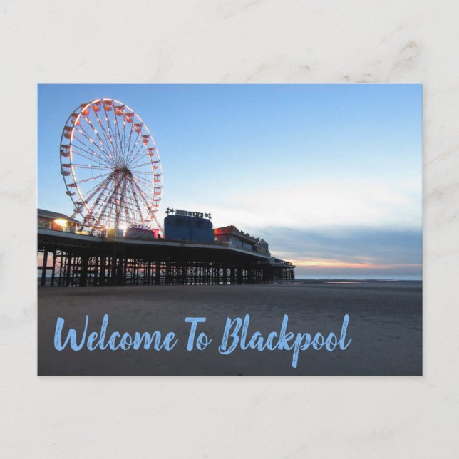 Welcome to Blackpool Postcard (Front)