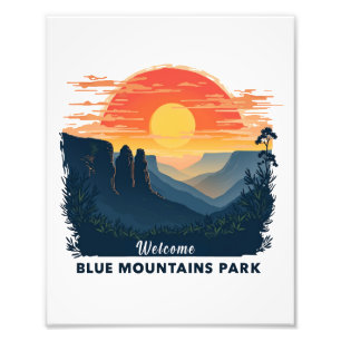 Welcome to Blue Mountains National Australian Park Photo Print
