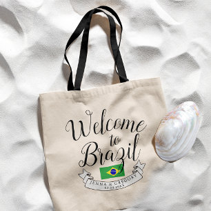Welcome to Brazil Destination Wedding Custom Tote Bag