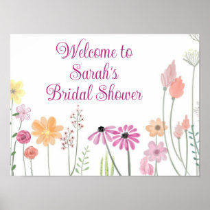 Welcome to bridal shower poster personalised