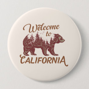 Welcome to California Bear Forest  10 Cm Round Badge