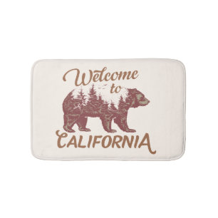 Welcome to California Bear Forest  Bath Mat