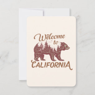 Welcome to California Bear Forest Card