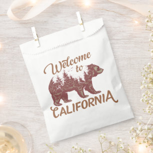 Welcome to California Bear Forest Favour Bag