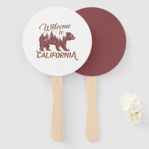 Welcome to California Bear Forest Hand Fan