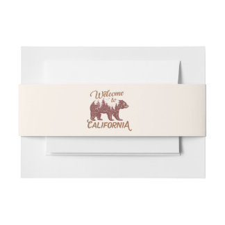 Welcome to California Bear Forest  Invitation Belly Band