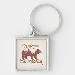 Welcome to California Bear Forest  Key Ring