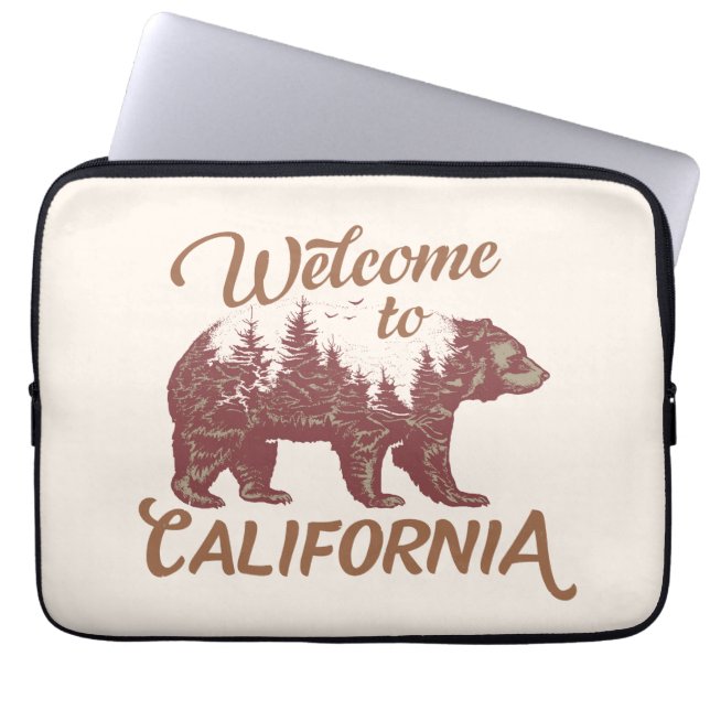 Welcome to California Bear Forest  Laptop Sleeve (Front)