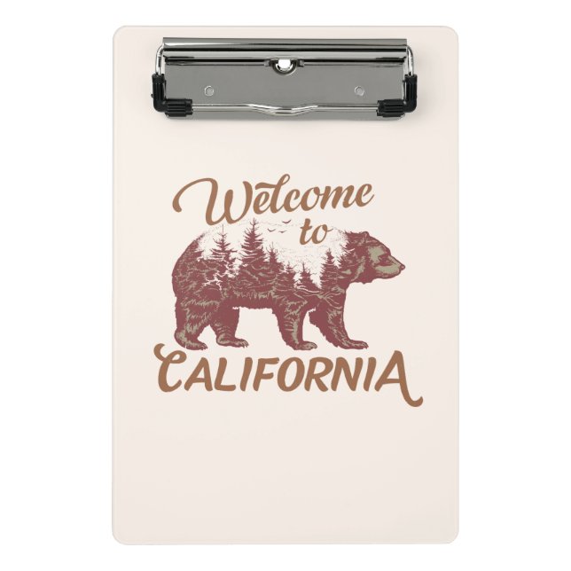 Welcome to California Bear Forest  Mini Clipboard (Front)