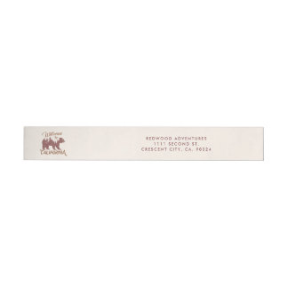 Welcome to California Bear Forest  Wraparound Address Label