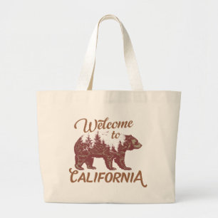 Welcome to California Bear Large Tote Bag