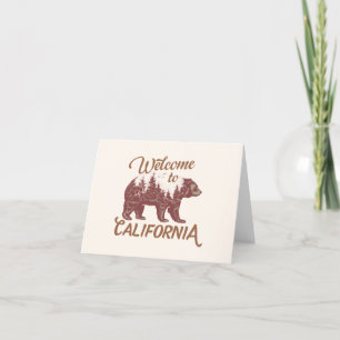 Welcome to California Bear Thank You Card