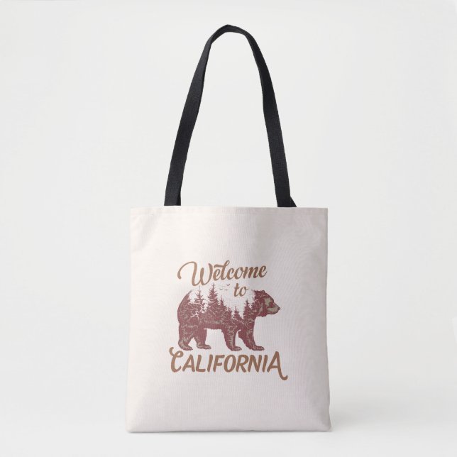 Welcome to California Bear Tote Bag (Front)