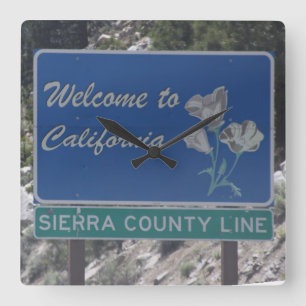 Welcome to California Square Wall Clock