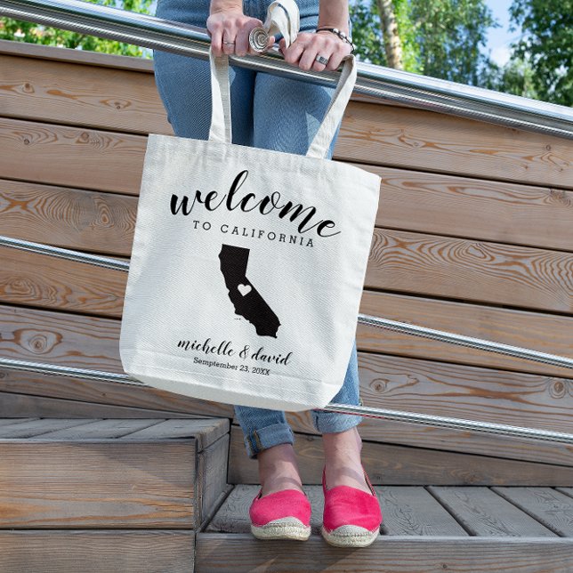 Welcome to California | State Silhouette Wedding Tote Bag (Creator Uploaded)