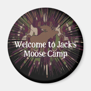 Welcome To Camouflage Moose Break-out Camo Magnet