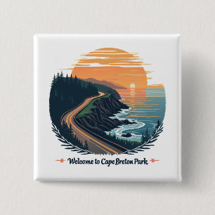 Welcome to Cape Breton Highlands National Park 15 Cm Square Badge