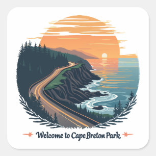 Welcome to Cape Breton Highlands National Park Square Sticker