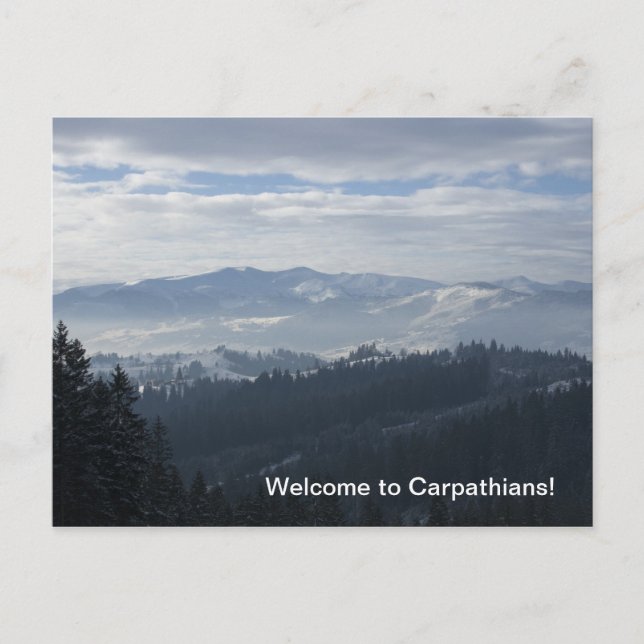 Welcome to Carpathians! Postcard (Front)